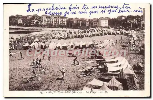 Ansichtskarte AK St Jean de Luz Basses Pyrenees La Plage