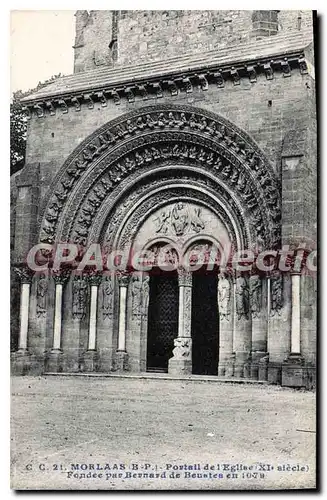 Ansichtskarte AK Morlaas Basses Pyrenees Portail de L'Eglise