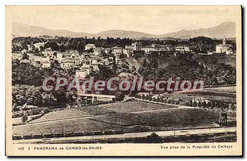 Cartes postales Panorama de Cambo les Bains vue Prise de la Propriete de Celhaya