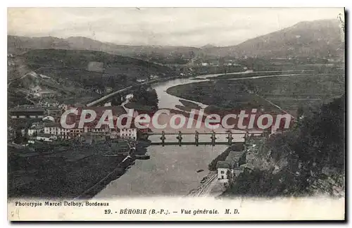 Cartes postales Behobie Basses Pyrenees vue generale