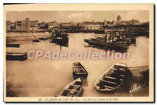 Cartes postales St Jean de Luz Basses Pyrenees le Port et l'entree de la Ville