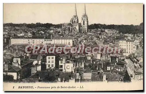Cartes postales Bayonne Panorama pris de Saint Andre