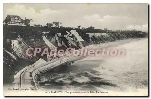 Cartes postales Biarritz vue Panoramique de la Cote des Basques