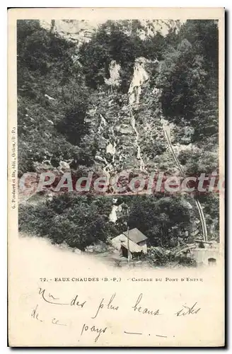 Cartes postales Eaux Chaudes Basses Pyrenees Cascade du Pont d'enfer