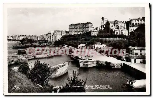 Ansichtskarte AK Biarritz Eglise Ste Eugenie et Hotel d'Angleterre