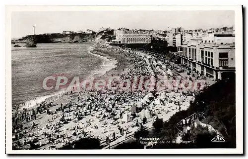 Cartes postales Biarritz vue generale de la Plage