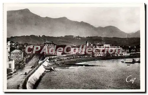 Cartes postales St Jean de Luz vue d'ensemble de la Plage et la Rhune