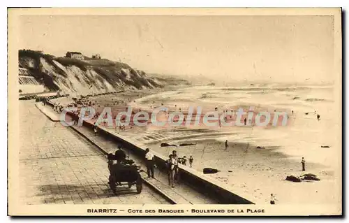 Cartes postales Biarritz Cote des Basques Boulevard de la Plage