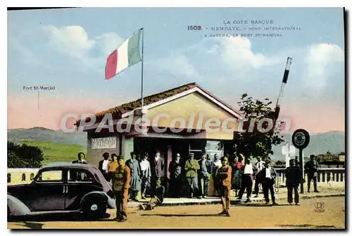 Ansichtskarte AK La Cote Basque Hendaye Pont International a Cauche le Port St Marcial