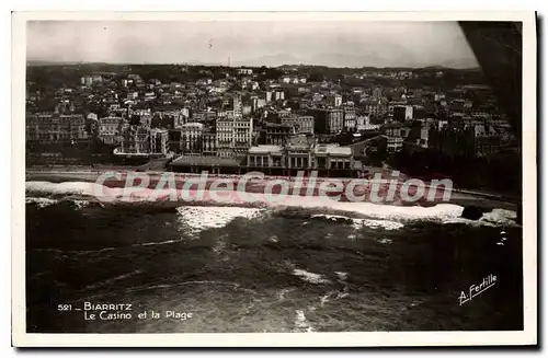 Cartes postales Biarritz le Casino et la Plage