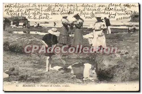 Cartes postales Biarritz Pecheaurs de Crabes