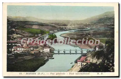 Cartes postales Behobie B P vue generale Pont International