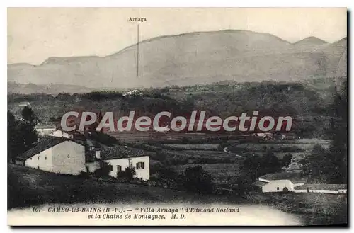 Cartes postales Cambo les Bains B P Villa Arnaga d'Edmond Rostand et le Chaine de Montagnes