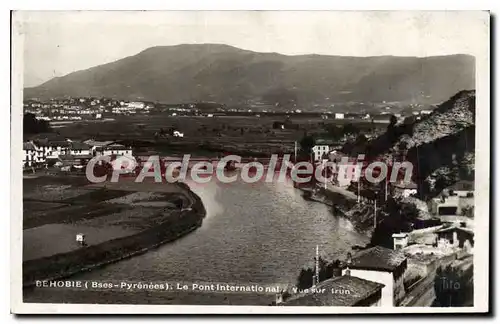 Cartes postales Behobie Basses Pyrenees le Pont International vue sur Irun