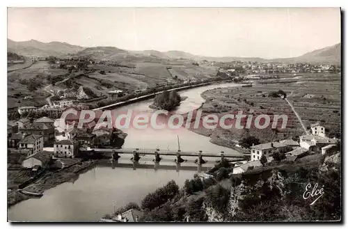 Cartes postales Behobie Basses Pyrenees La Bidassoa le Pont International L'lle des Faisans et Behobia Espagne