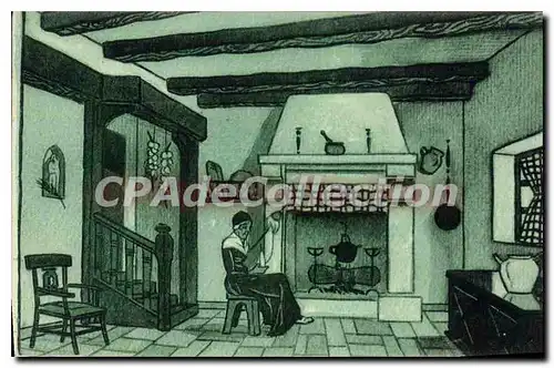 Cartes postales Au Pays Basque Interieur D'Apres une Aquarelle de Jacques le Tanneur