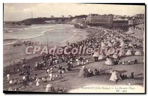 Ansichtskarte AK Biarritz Cote Basque La Grande Plage