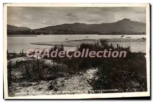 Cartes postales Hendaye Plage La Saie vue sur la Ville et le Pic des Couronnes