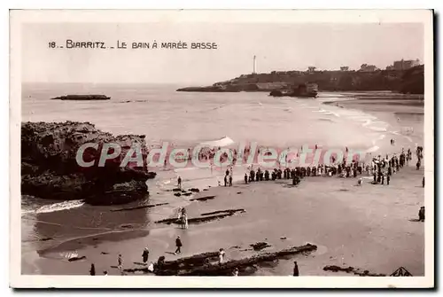 Ansichtskarte AK Biarritz Le Bain a Maree Basse