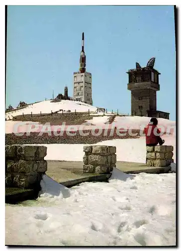 Moderne Karte sommet du MONT VENTOUX tour de T�l�vision