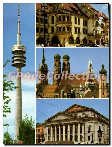 Cartes postales moderne MUNCHEN MUNICH tour olympique Brasserie de la Cour Th��tre National