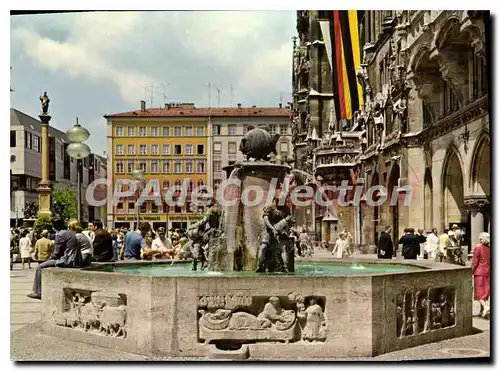 Cartes postales moderne MUNCHEN MUNICH Fontaine avec ses poissons