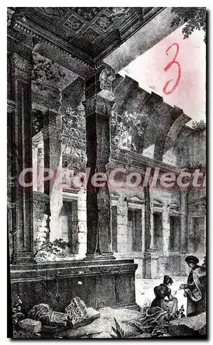 Cartes postales moderne NIMES temple de Diane vers 1825 Lithographie