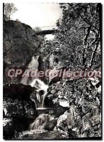 Moderne Karte Massif de l'Aigoual cascade et passerelle de l'Orgon