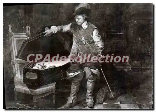 Cartes postales moderne mus�e des beaux arts de Nimes Paul Delaroche Cromwell devant le cercueil de Charles 1er 1831