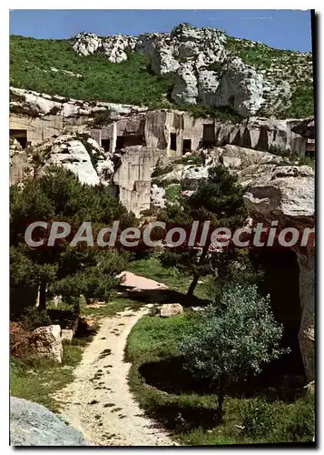 Moderne Karte LES BAUX DE PROVENCE les carri�res