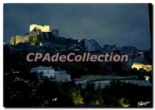 Cartes postales moderne LES BAUX DE PROVENCE vue de nuit