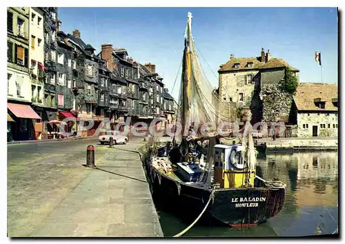 Moderne Karte HONFLEUR les quais et la lieutenance