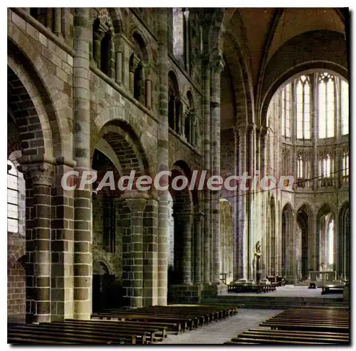 Cartes postales moderne LE MONT SAINT MICHEL int�rieur de l'�glise abbatiale