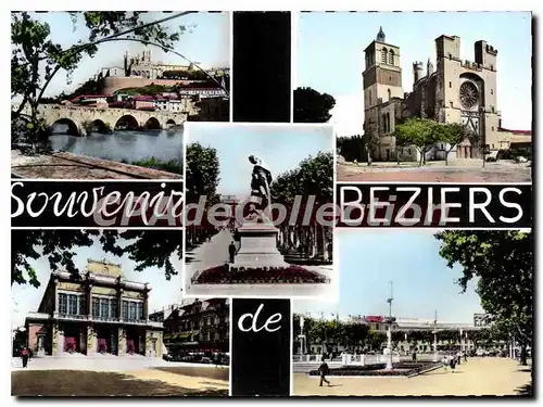 Cartes postales moderne Beziers Le Pont Vieux Sur I'Orb La Cathedrale