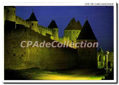 Moderne Karte Carcassonne Vue Generale Ouest