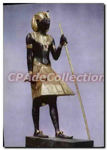 Cartes postales moderne Toutankhamon Statue En Bois Grandeur Nature