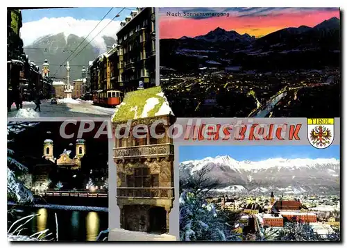 Moderne Karte Ski Und Olympiastadt Innsbruck Tirol Austria