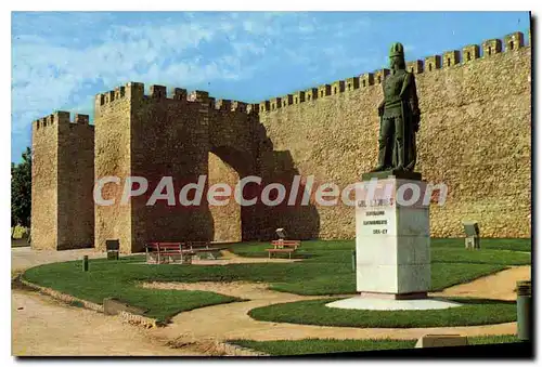 Moderne Karte Lagos Portugal Muralhas Monumento De Gil Eanes