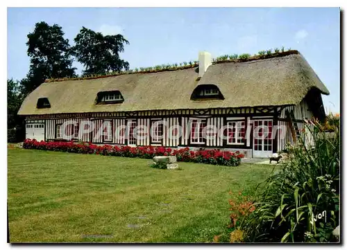 Cartes postales moderne La Luxuriante Normandie Une Chaumiere