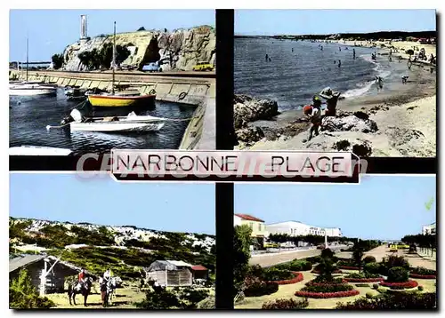 Moderne Karte Narbonne Plage Le Port Et Le Monument Brossolette