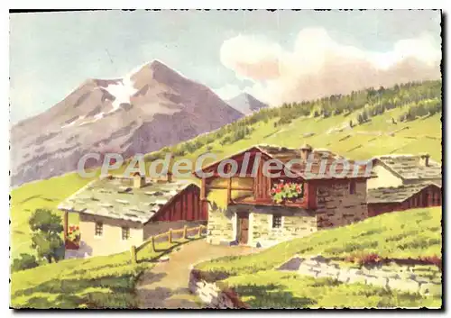 Moderne Karte Paysage montagne