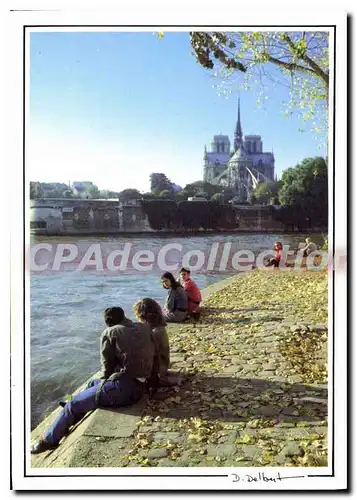 Cartes postales moderne Paris Notre Dame Atout Coeur Les Pieds Dans I'eau