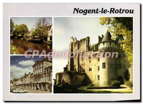 Moderne Karte Nogent Le Rotrou Les Bords de l'Huisne La Mairie