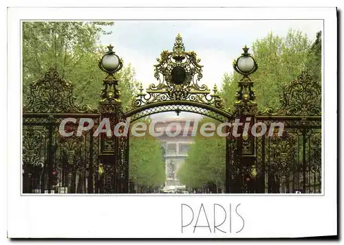 Cartes postales moderne Paris Jardins Le Parc Monceau L'Avenue Hoche L'Arc De Triomphe