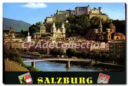 Cartes postales moderne Festspielstadt Salzburg Altstadt mit Festung