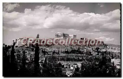 Moderne Karte Greece Atiowie Akpotioaeqe View of Acropolis L'Acropole Athens