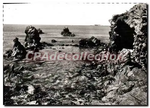 Moderne Karte Le Cap D'Agde Au Fond le Fort Brescou