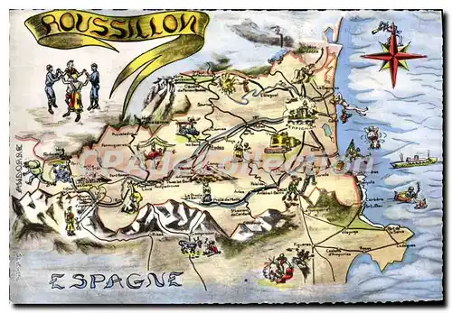 Cartes postales moderne Pyrenees Orientales Carte Humoristique sur cette region et ses principales specialit�s