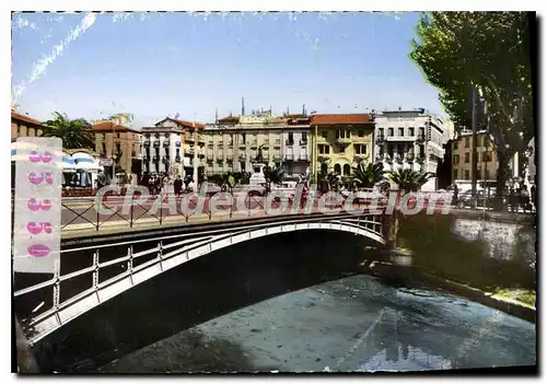 Cartes postales moderne Perpignan Place Arago et les Bords de la Basse
