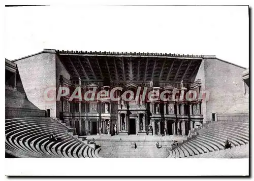 Cartes postales moderne Orange La Scene et les gradins du Theatre Antique Reconstitution a l'etat primitif par l'Archite